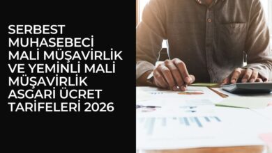 Serbest Muhasebeci Mali ve Yeminli Mali Müşavirlik Asgari Ücret Tarifeleri