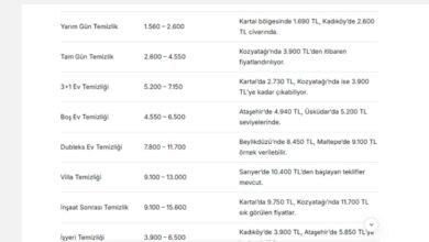 2026 Temizlikçi ve Gündelikçi Ücretleri bell oldu
